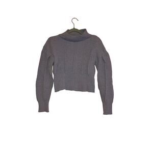💥Generation K blue knit turtleneck cropped sweater size small